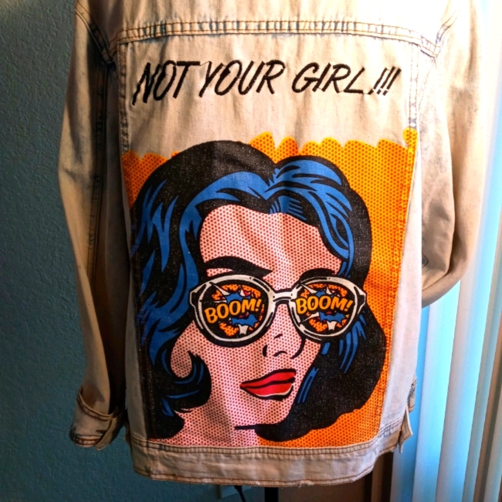 "Not Your Girl" Boom Boom Jean Jacket